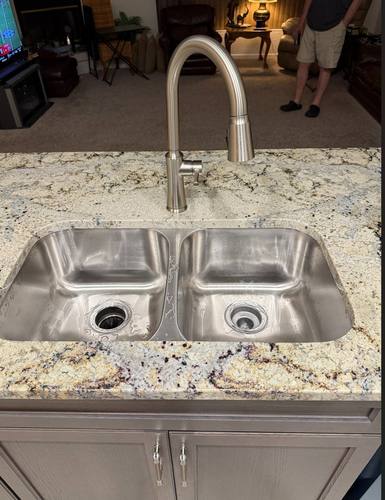 Double Basin Kitchen Sink & Faucet Installation in Sun City Center, FL by Bay Pro Plumbing
